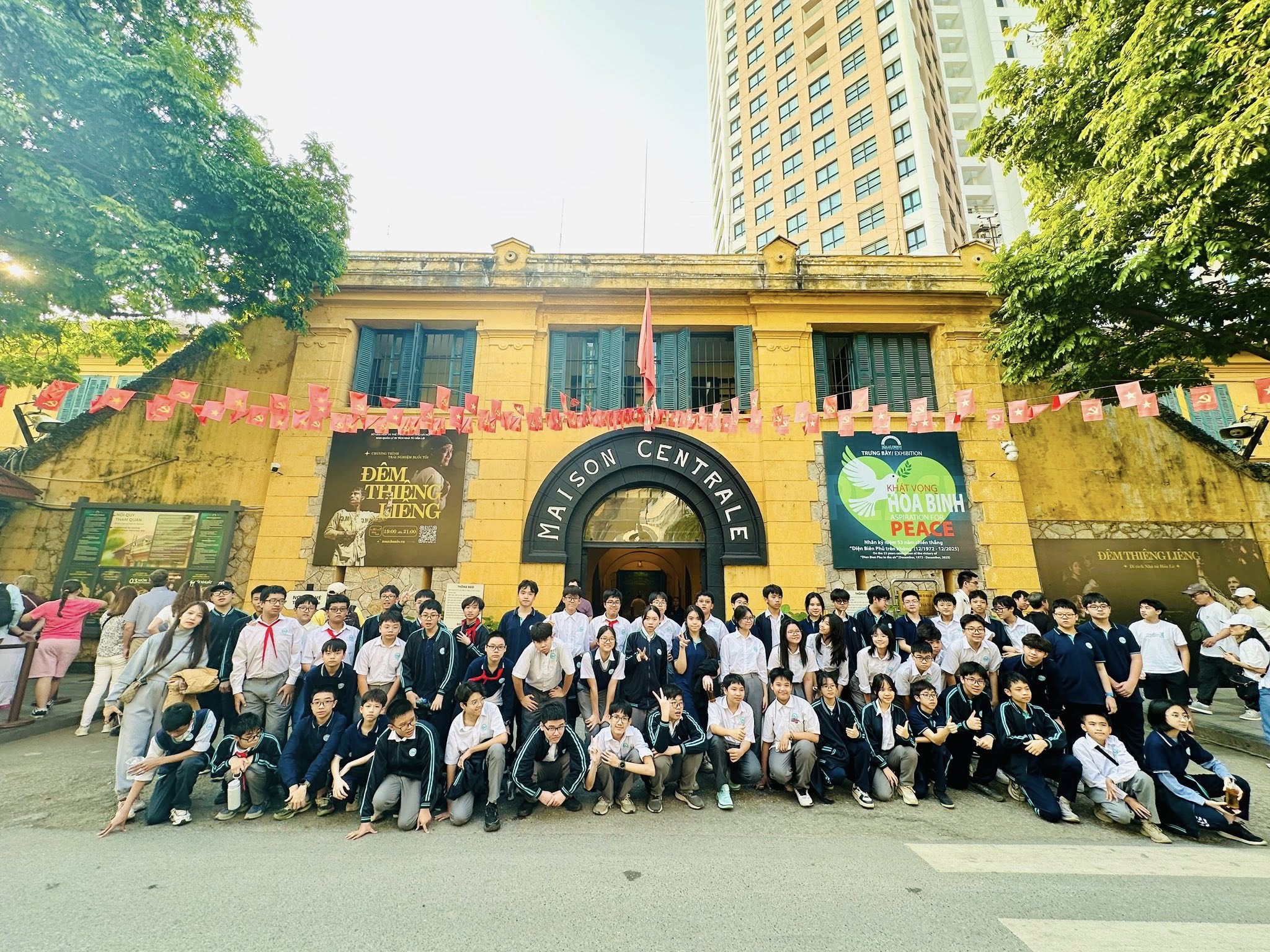 May be an image of one or more people and text