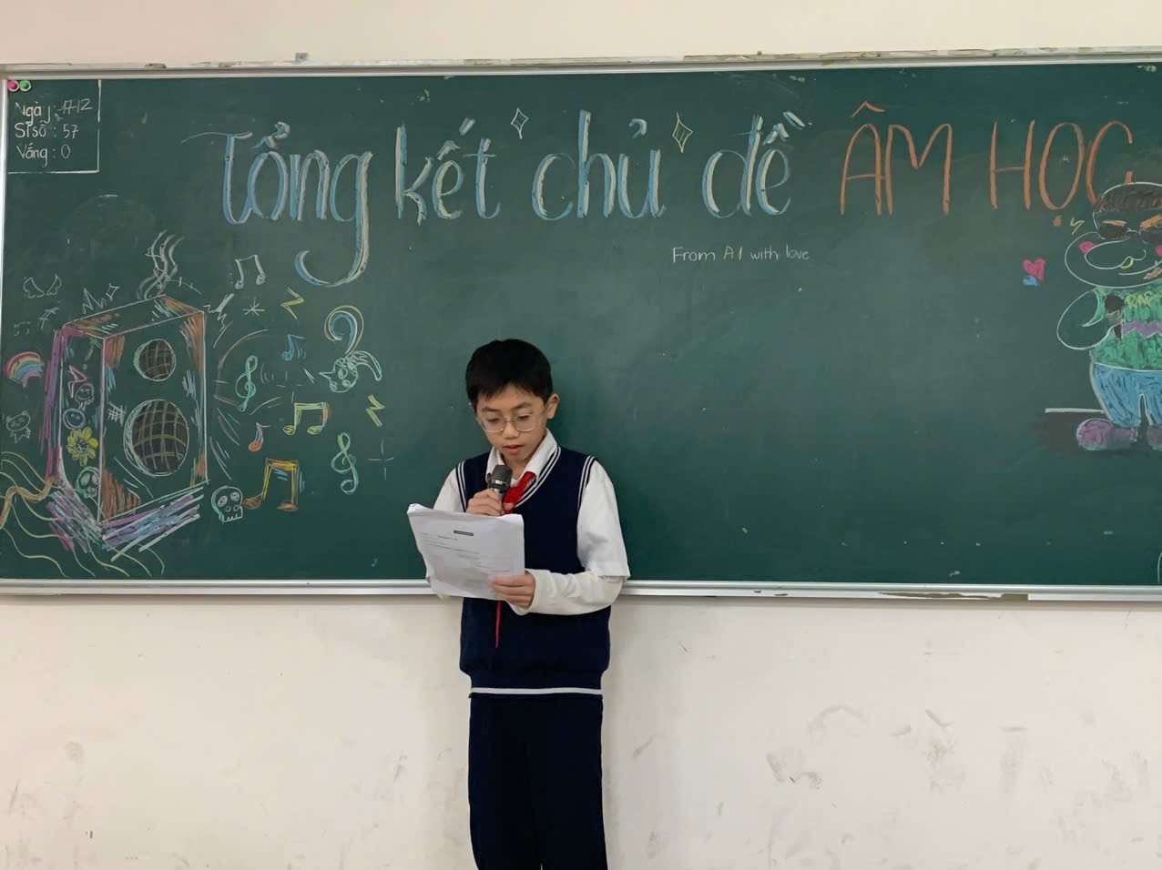 A child standing in front of a chalkboardAI-generated content may be incorrect.